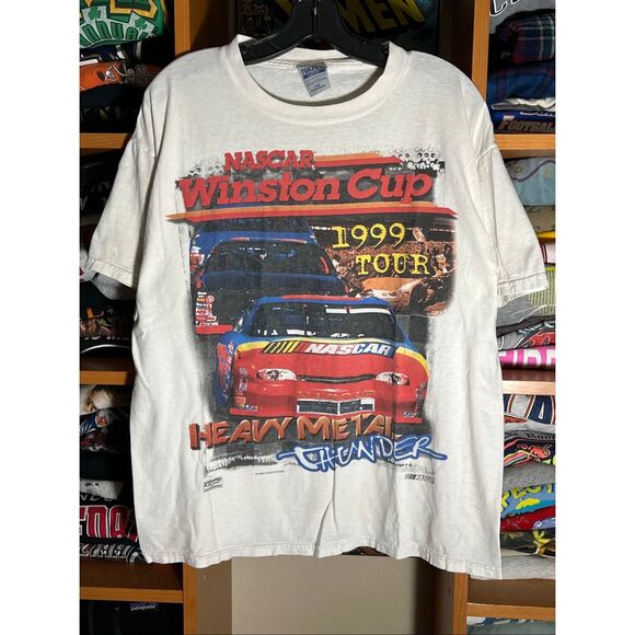 Vintage 90s NASCAR Heavy Metal Thunder Tour Tee - Picture 1 of 8